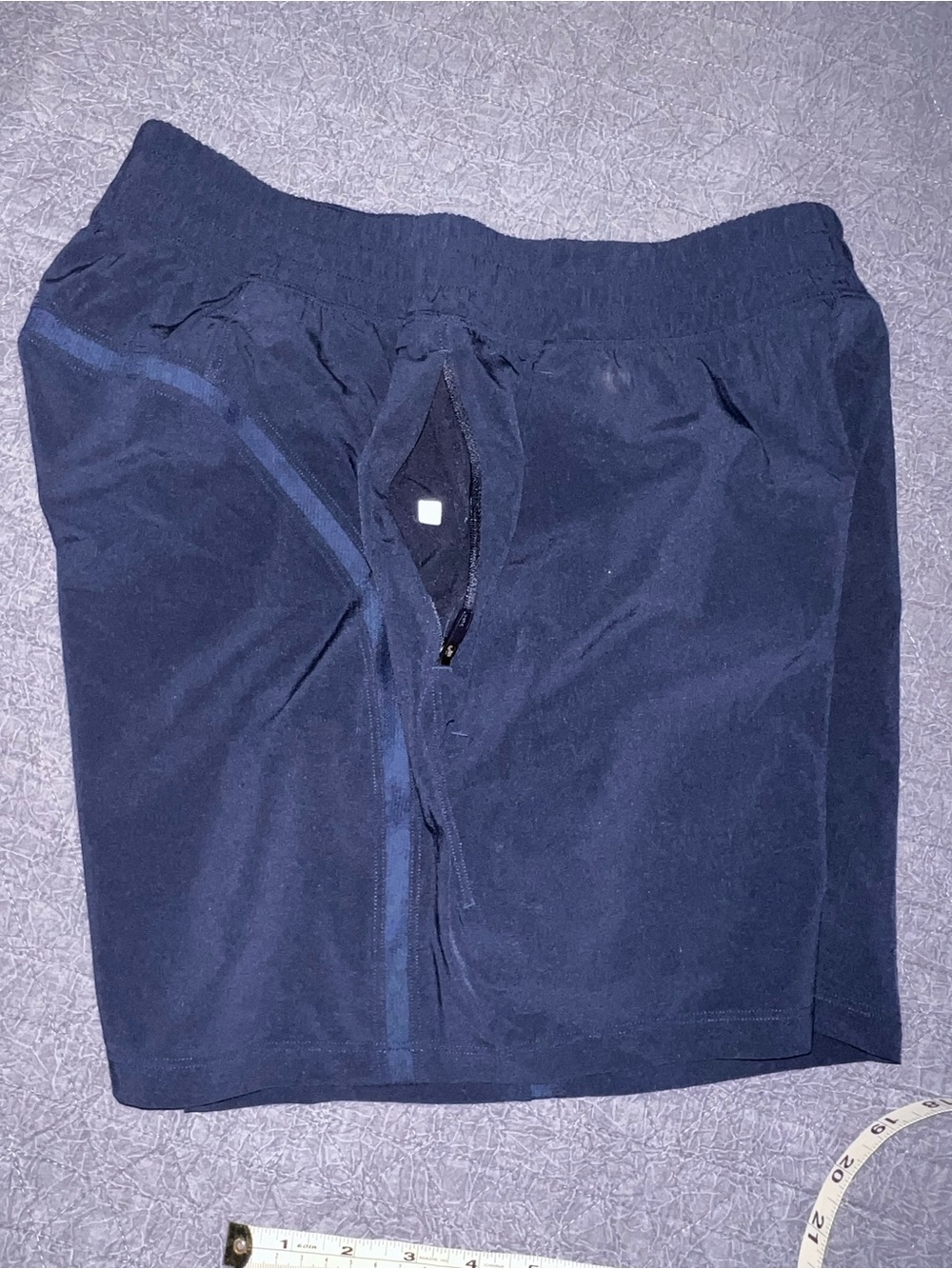 lululemon Pace Breaker Linerless Short 5" Small Navy Blue - Picture 5 of 8